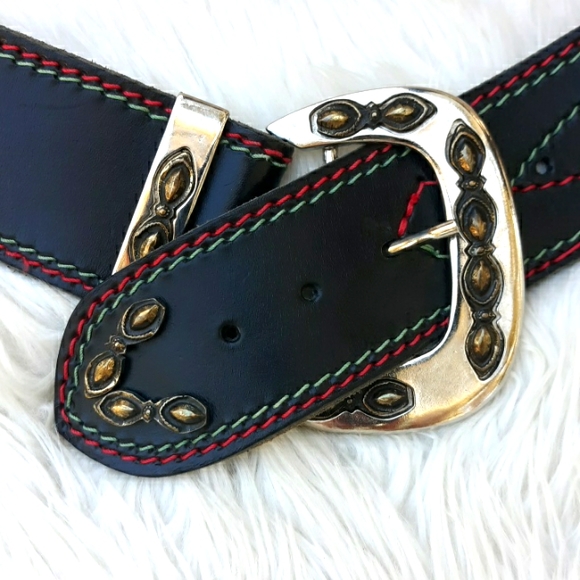 VTG EUC LA SQUADRA LEATHER SLING BELT - Picture 1 of 9